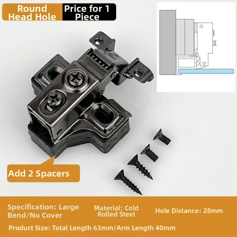 Μεντεσές πόρτας ντουλάπας – σιδερένιος, ηλεκτροχρωμιωμένος, πάχος 1 mm, Lingzhi