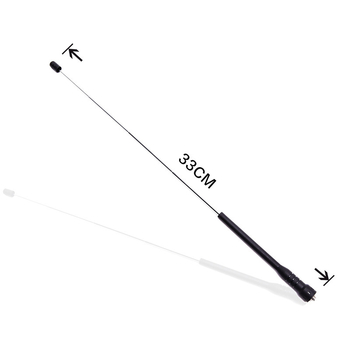 Telescopijska antena visokog zasiha za Baofeng BF-888S / UV-5R / 777S666S, 400-470 MHz, domet 5-10 km, protivklizni držač
