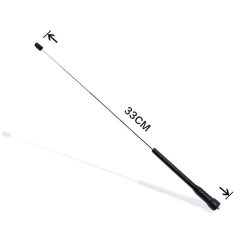 Telescopijska antena visokog zasiha za Baofeng BF-888S / UV-5R / 777S666S, 400-470 MHz, domet 5-10 km, protivklizni držač