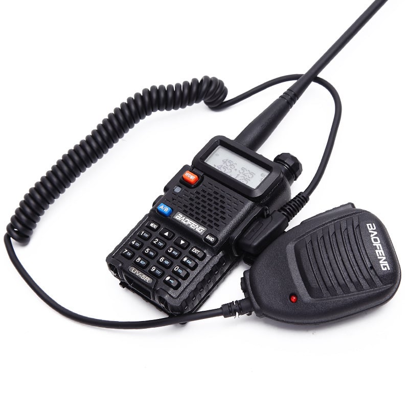 Baofeng UV-5R/888S ώμου μικρόφωνο για ραδιόφωνο, σκόνη-ανθεκτικό μικρόφωνο-ηχείο, εμβέλεια 1,5–3 χλμ, θεωρητική απόσταση <1,5 χλμ, δεν υποστηρίζει δικτύωση