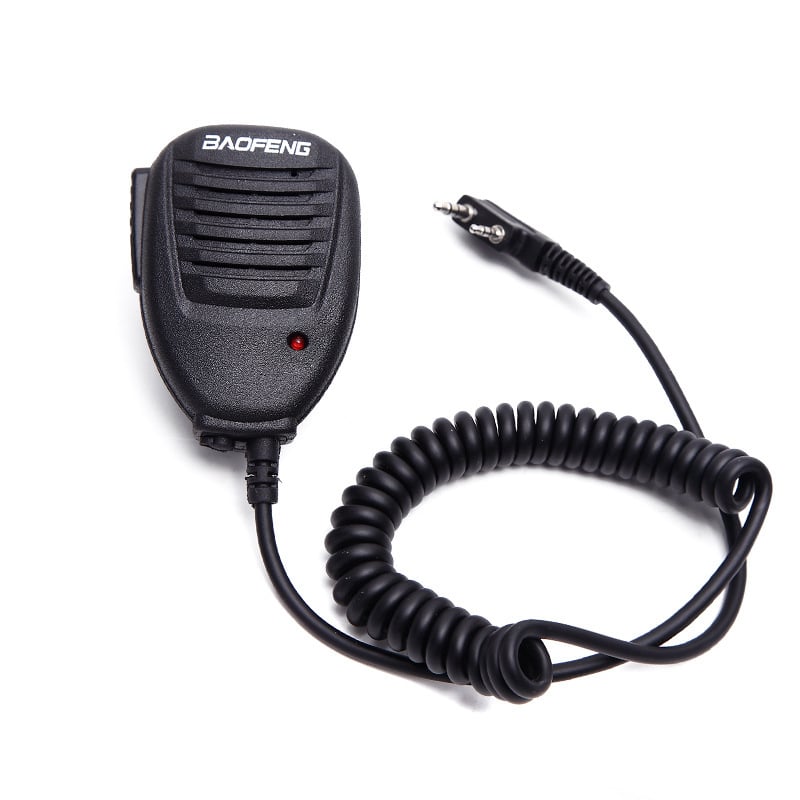 Baofeng UV-5R/888S ώμου μικρόφωνο για ραδιόφωνο, σκόνη-ανθεκτικό μικρόφωνο-ηχείο, εμβέλεια 1,5–3 χλμ, θεωρητική απόσταση <1,5 χλμ, δεν υποστηρίζει δικτύωση