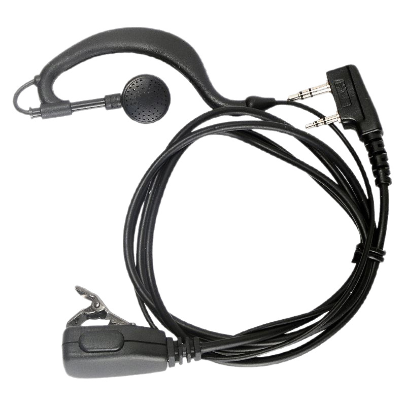 Walkie-Talkie headset Guotong, in-ear design with thick cable; εύρος 1.5–3 χλμ; χωρίς μπαταρία; δεν χρειάζεται δίκτυο; αδιάβροχο