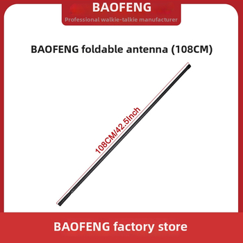 Baofeng skladacia anténa pre ručné rádio — frekvenčný rozsah 136–174/400–520 MHz, dosah 1,5–3 km, bez batérií, proti rušeniu