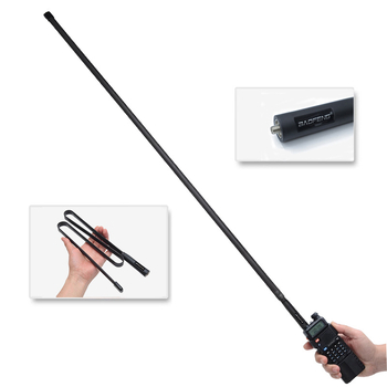 Baofeng skladacia anténa pre ručné rádio — frekvenčný rozsah 136–174/400–520 MHz, dosah 1,5–3 km, bez batérií, proti rušeniu