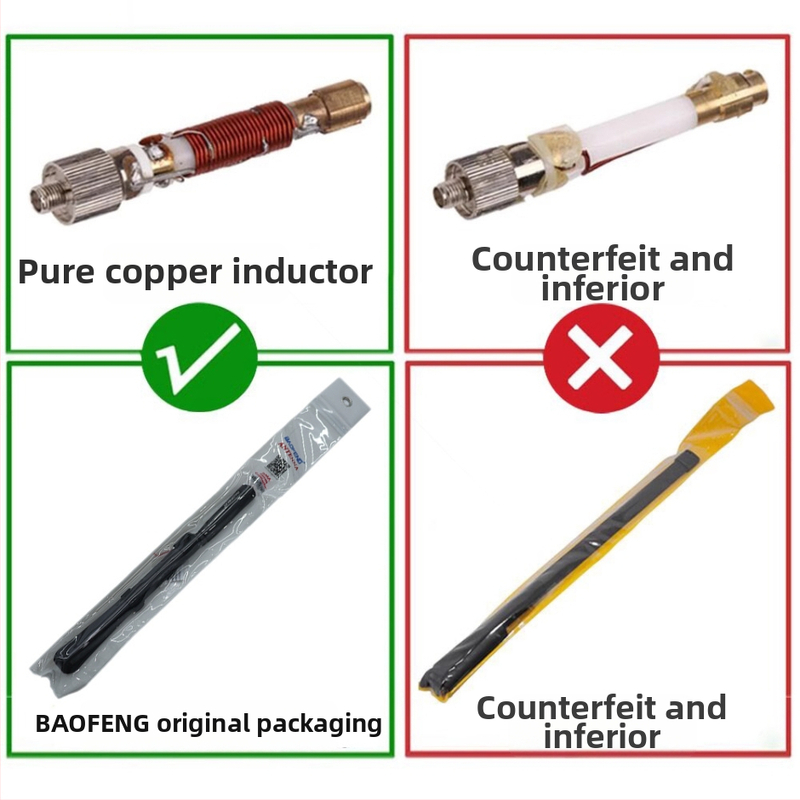 Baofeng skladacia anténa pre ručné rádio — frekvenčný rozsah 136–174/400–520 MHz, dosah 1,5–3 km, bez batérií, proti rušeniu