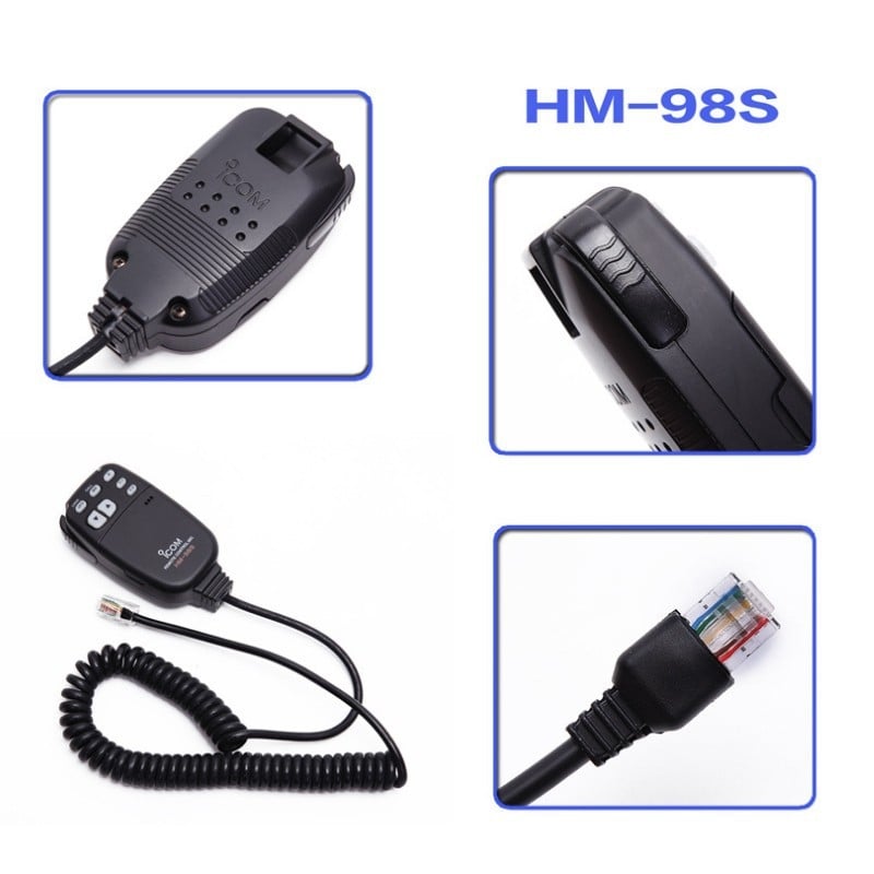 HM-98S mikrofon za ICOM IC2100H/IC-2200H/IC-2800H s tipkama; model 98S; domet 10–50 km; bez baterije; otporan na prašinu