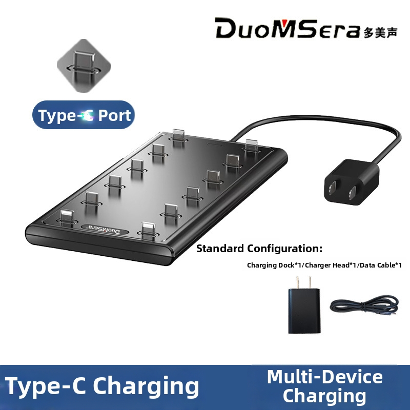 Interkom punjač USB-C, 16 kanala, protuklizno, višestruki izlazi