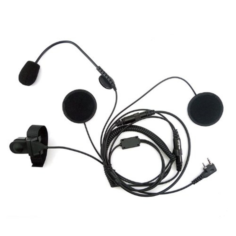 Slušalica za kacigu za Walkie-Talkie s PTT mikrofonom, model With Stick, teoretski domet 1,5–3 km, bez baterije, otporna na padove