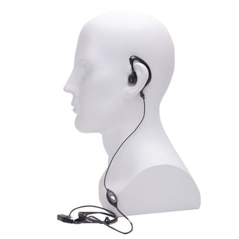 Slušalica za radijsku komunikaciju, na uho, Hands-Free dizajn, domet 1.5–3 km, impedancija 32 Ω, kabel 1.25 m