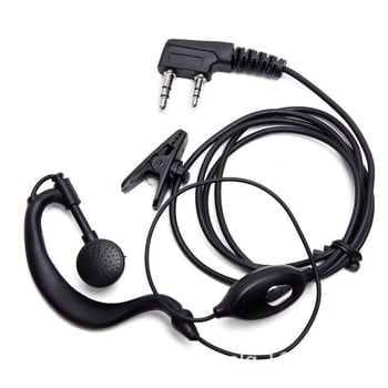 Slušalica za radijsku komunikaciju, na uho, Hands-Free dizajn, domet 1.5–3 km, impedancija 32 Ω, kabel 1.25 m