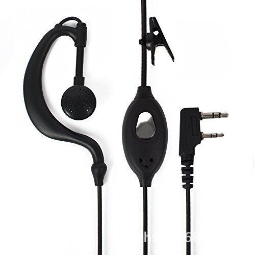 Slušalica za radijsku komunikaciju, na uho, Hands-Free dizajn, domet 1.5–3 km, impedancija 32 Ω, kabel 1.25 m