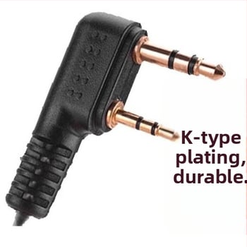 Walkie-Talkie headset s káblom K, in-ear slúchadlá, vodotesné, dosah 1,5–3 km, bez batérie