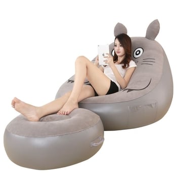 Надуваем диван за един човек, за домашна употреба, американски стил.