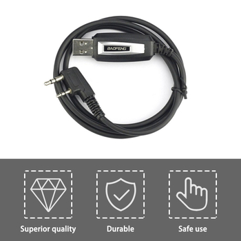 Baofeng USB programski kabel za UV-5R/888S — kabel za programiranje frekvencija, protiv smetnji