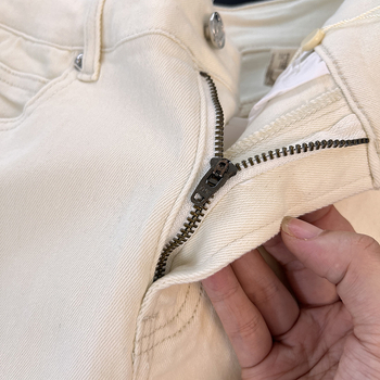 Ženske traperice, denim od pamuka, visoki pojas, široke nogavice, debeli, mikroelastični