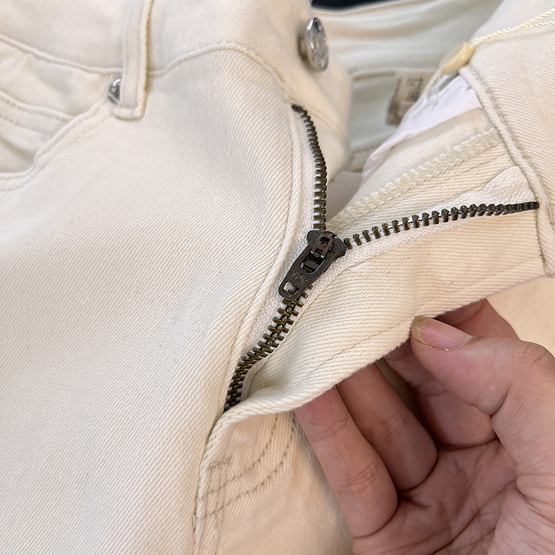 Ženske traperice, denim od pamuka, visoki pojas, široke nogavice, debeli, mikroelastični