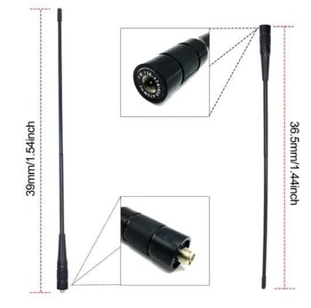 SMA-Male antena za VX-3R, VX-5R, RT3S, UV-3R i TYT — 5 W, teoretski domet 5–10 km, bez baterije