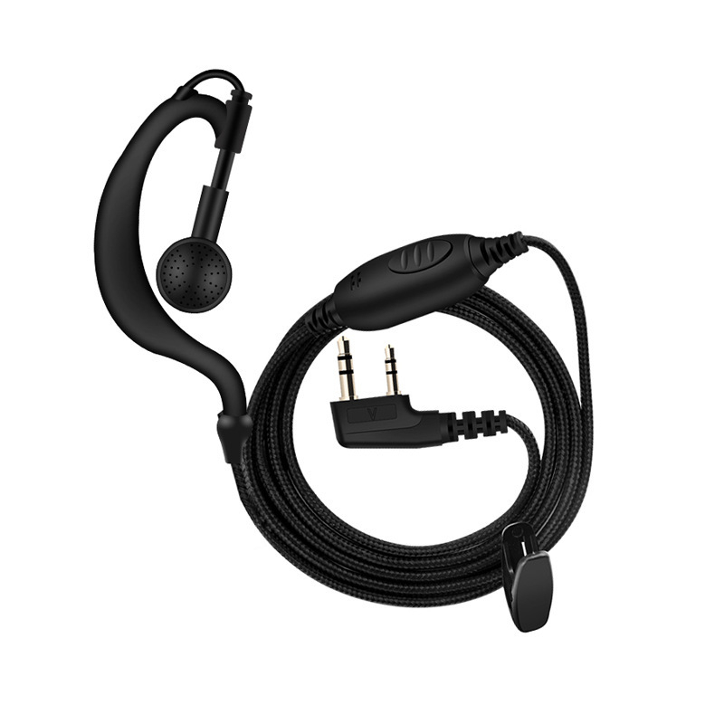 Baofeng Walkie-Talkie K-Head slúchadlo s pleteným káblom 5R, dosah 1,5–3 km, univerzálne, do uší, vodotesné, bez batérie