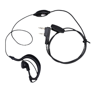 Baofeng headset pentru radio cu cablu din piele, compatibil BF-888S/BF-992, 5R, baterie litiu, cablu 120 cm, impedanță 8888 Ω, rază de până la 1,5 km