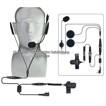 Walkie-Talkie helmový headset s 2-pinovým PTT pre Kenwood, Baofeng a Puxing motocykelové rádiá – bez batérie, dosah do 1,5 km