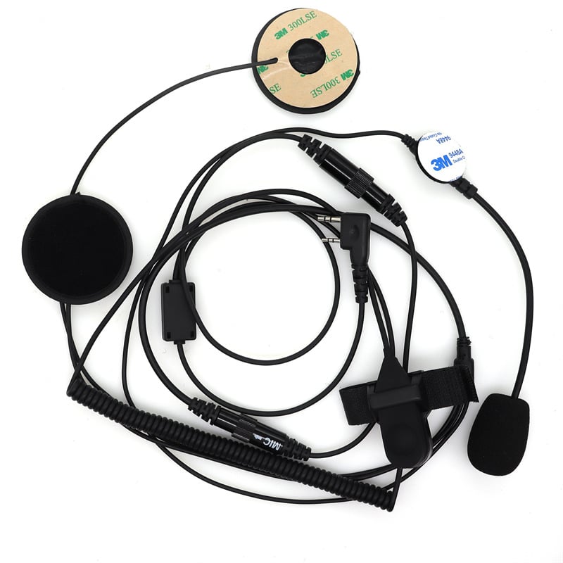 Walkie-Talkie headset za šlem s 2-pinskim PTT za Kenwood, Baofeng i Puxing motociklističke radio – bez baterije, domet do 1,5 km