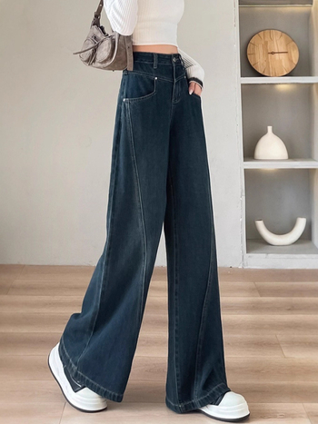 Traperice: široki kroj, visok struk, denim, opuštena silueta, uobičajena debljina