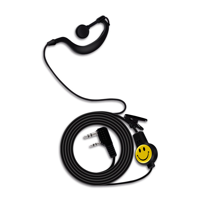 Interkom slúchadlo so smajlom, model Smiley face headphones, rozsah 5–10 km, dĺžka kábla 100 cm, protišmyková funkcia, bez SIM karty