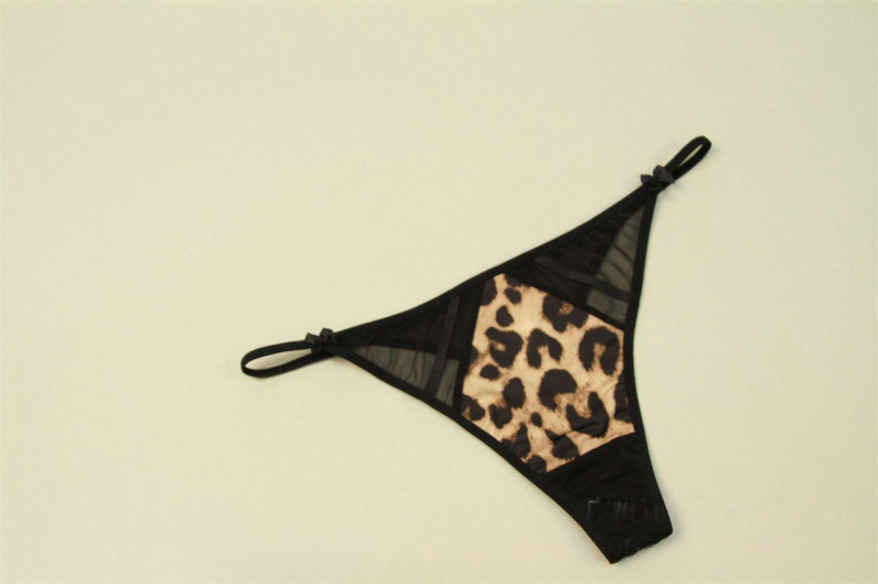 Γυναικείο εσώρουχο από νάιλον με κέντημα λεοπάρ εκτύπωσης, διαπνέον, χαμηλή μέση, ανυψώνει τους γλουτούς