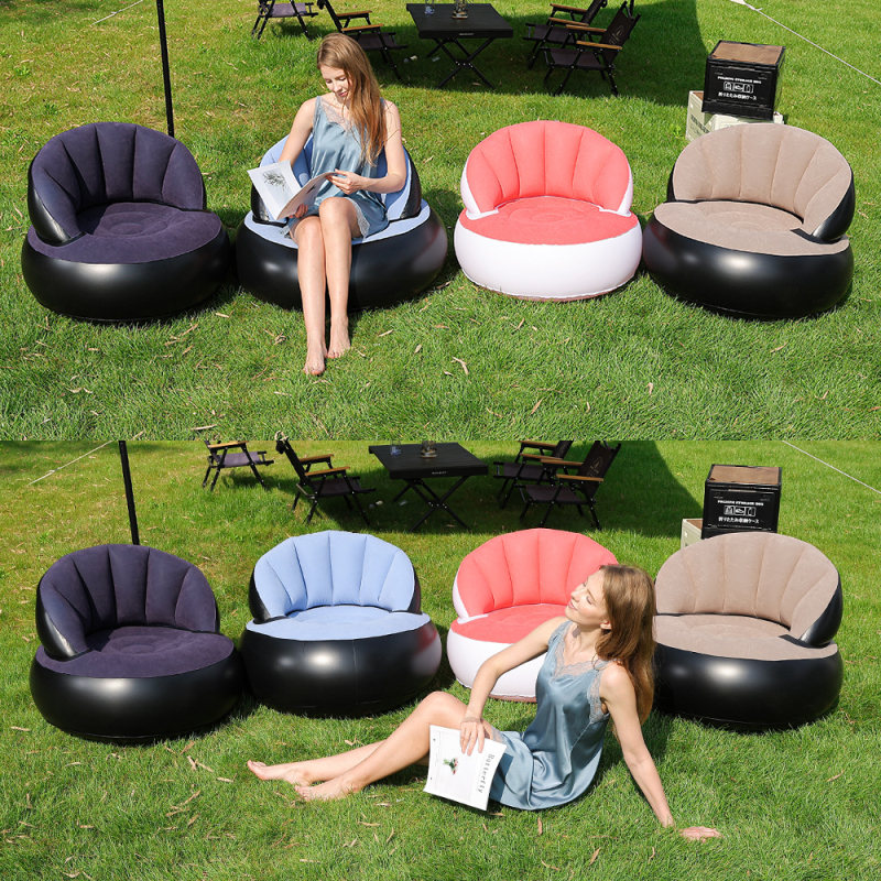 Φουσκωτός καναπές σε σχήμα μπάλας για ένα άτομο, bean bag, διπλώνεται και φορητός