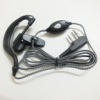 Căști intercom Baofeng cu cablu împletit, conector tip K, rezistente la praf, rază 1.5-3 km, fără baterie