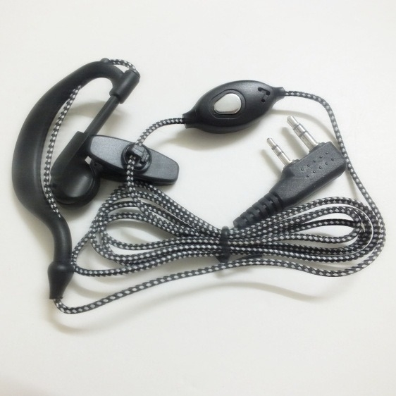 Căști intercom Baofeng cu cablu împletit, conector tip K, rezistente la praf, rază 1.5-3 km, fără baterie