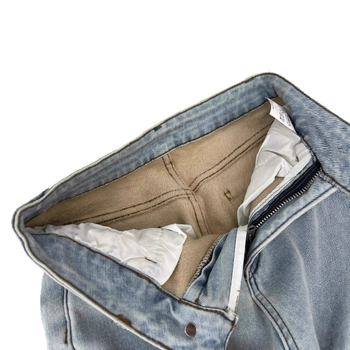 Bootcut traperice s flis podstavom, visokim pojasom, pamuk materijal, jesen-zima 2025