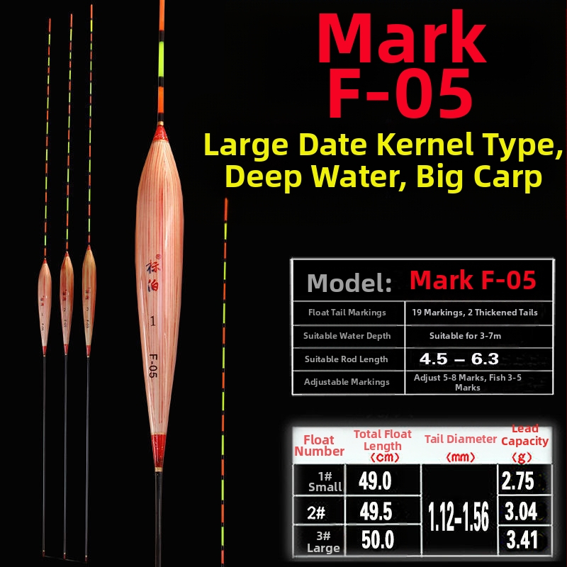 Plută verticală din trestie pentru crap, sensibilitate înaltă, corp gros, Alu liangbo