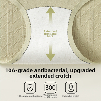 Γυναικεία εσώρουχα με ψηλή μέση, χωρίς ραφές, από βαμβάκι, αντιβακτηριακές και αναπνέουσες.