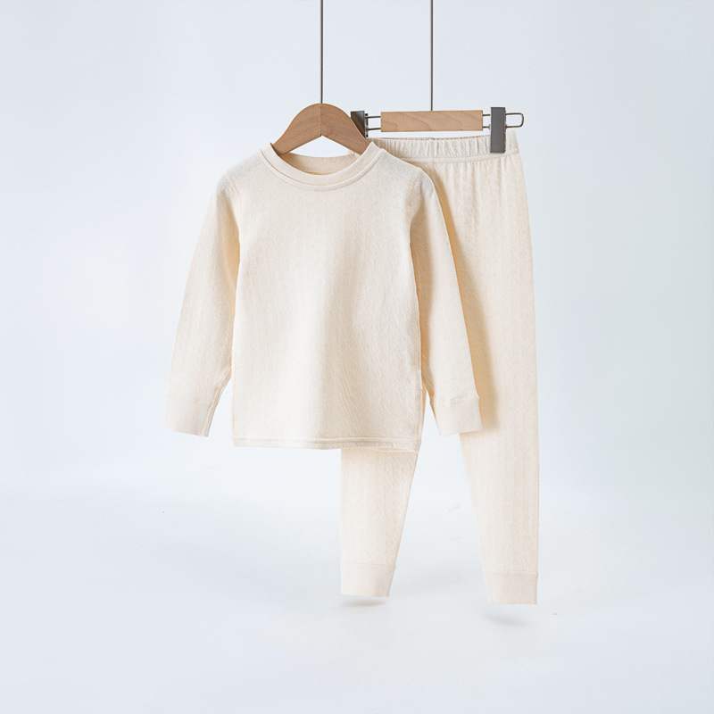 Unisex dječji set pamukog donjeg rublja, 100% pamuk, Klasa A termalni gornji i donji dio za jesen/zimu, za djecu od 8 godina