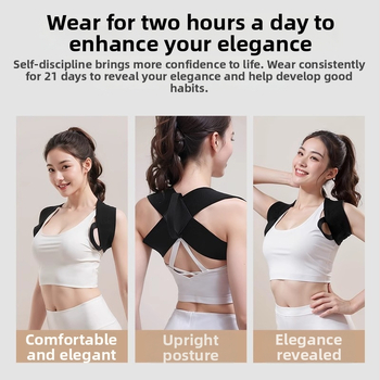 Centură pentru corectarea posturii, tip curea, PVC, pentru femei adulte, model: Hunchback posture correction belt