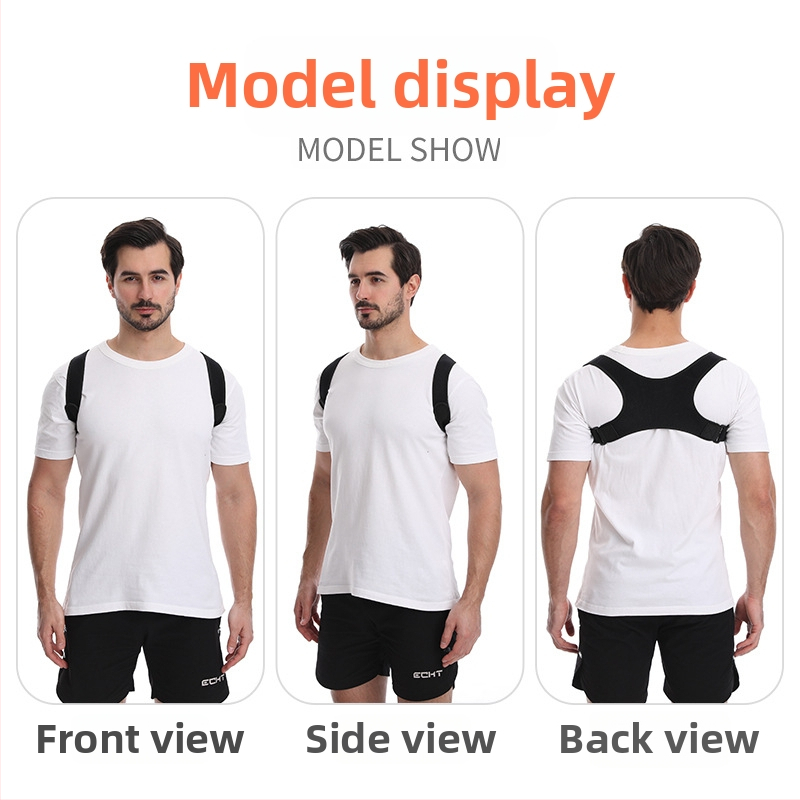 Постурален коректор с регулируеми презрамки, колан за гръб с поддръжка, модел Humpback Correction Belt, материал неопрен + полиестер, подходящ за всички сезони