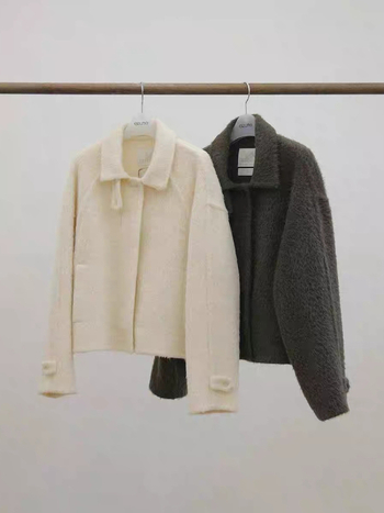 Дамско вълнено палто, корейски стил, ла-пел, едноредово закопчаване, средна дължина, солиден модел