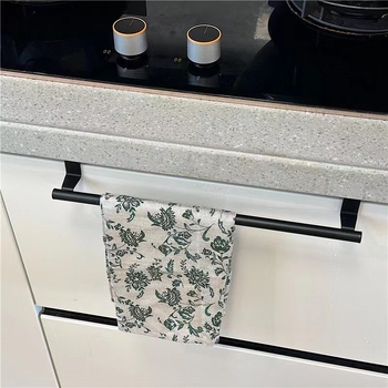 Bară din oțel inoxidabil pentru prosoape, pentru ușile de la dulap, fără găuri, cu o singură tijă, multifuncțională pentru baie și bucătărie — Qiansu