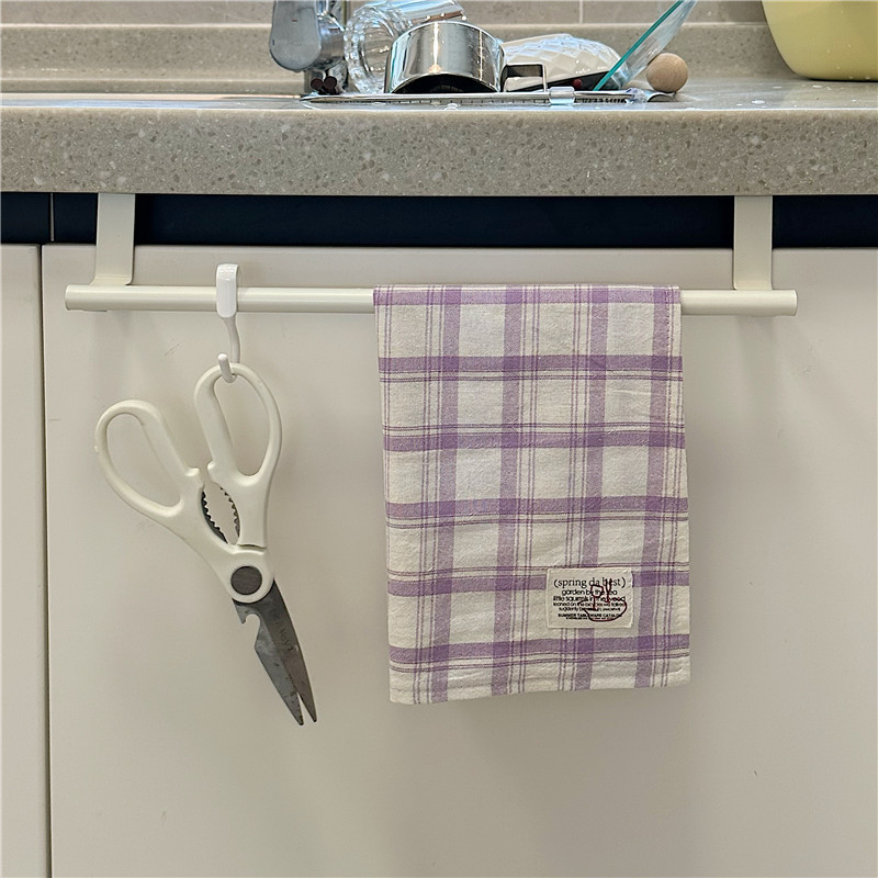 Bară din oțel inoxidabil pentru prosoape, pentru ușile de la dulap, fără găuri, cu o singură tijă, multifuncțională pentru baie și bucătărie — Qiansu