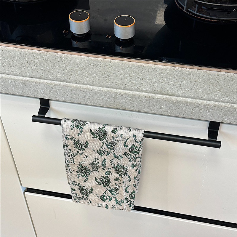 Bară din oțel inoxidabil pentru prosoape, pentru ușile de la dulap, fără găuri, cu o singură tijă, multifuncțională pentru baie și bucătărie — Qiansu