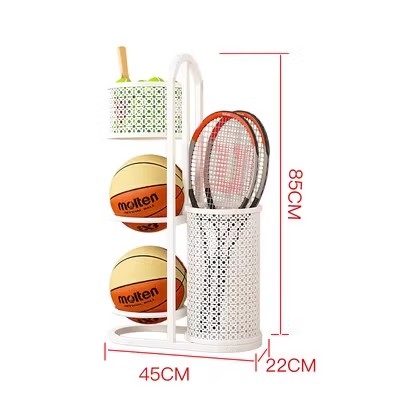 Подова стойка за топки за вътрешно ползване — дисплей и съхранение на топки, материал: коприна за цветя