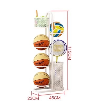 Подова стойка за топки за вътрешно ползване — дисплей и съхранение на топки, материал: коприна за цветя