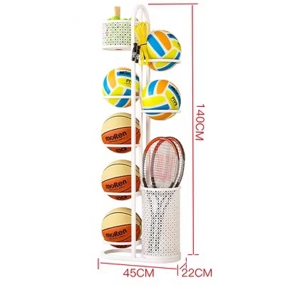 Подова стойка за топки за вътрешно ползване — дисплей и съхранение на топки, материал: коприна за цветя