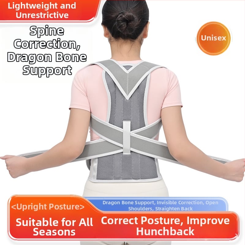 Bandă de corecție a posturii pentru adulți — Spandex, protecție umeri, potrivire universală, pentru alergare și fitness