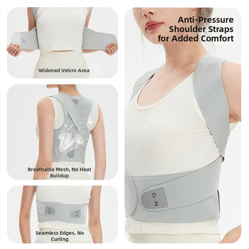 Коректор на позата на раменете — ултра тънък, невидим, полиестерно влакно