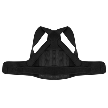 Колан за корекция на позата за възрастни – неопрен, подпора за талия, сандвич мрежа + полар флис + 4 гумени ленти за опора