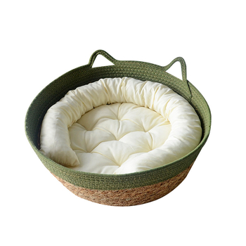 Φωλιά γάτας και κλουβί, υφαντά από σκοινί βαμβακιού με καλάμια, κατάλληλα για γάτες