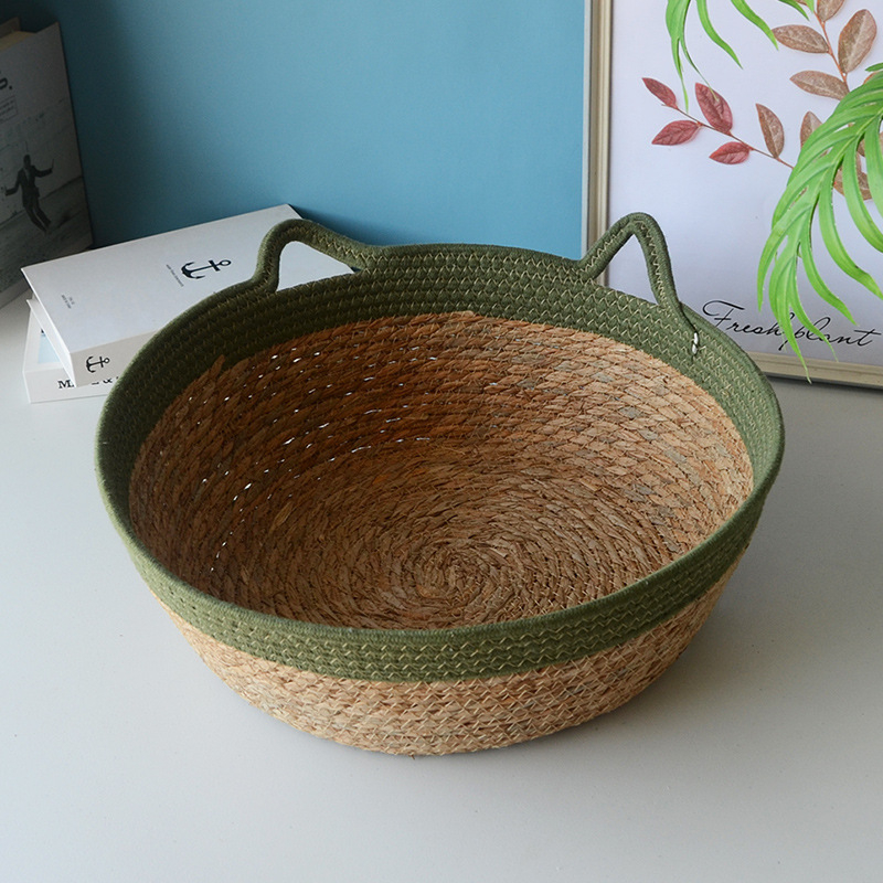 Φωλιά γάτας και κλουβί, υφαντά από σκοινί βαμβακιού με καλάμια, κατάλληλα για γάτες