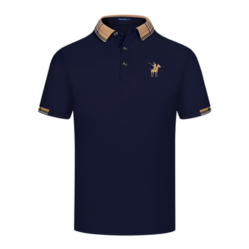 Férfi póló – Mercerizált pamut, rövid ujjú, hímzés, rajzfilmszerű minta, Nyár 2024